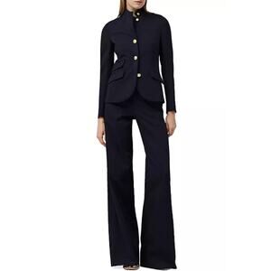 Rag & Bone Slade Blazer Ponte Navy Blue Salute w/Gold Buttons Size 4